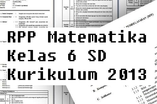 Rpp Matematika Sd Kurikulum 2013